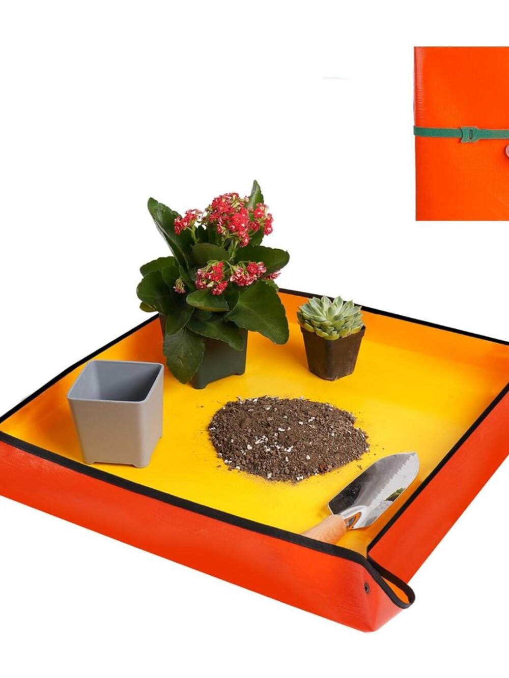 Repotting Mat for Indoor Plant Transplanting and Potting Soil Mess Control Porta
